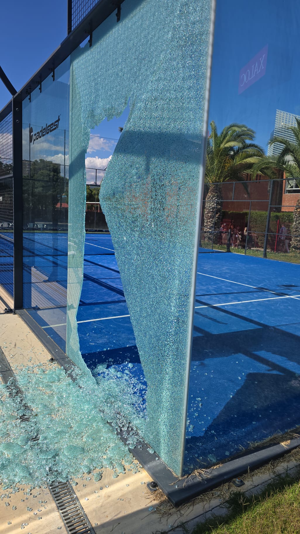 Rotura espontánea real de vidrio templado por inclusión de sulfuro de níquel — registrada en instalaciones de GLASSCOR